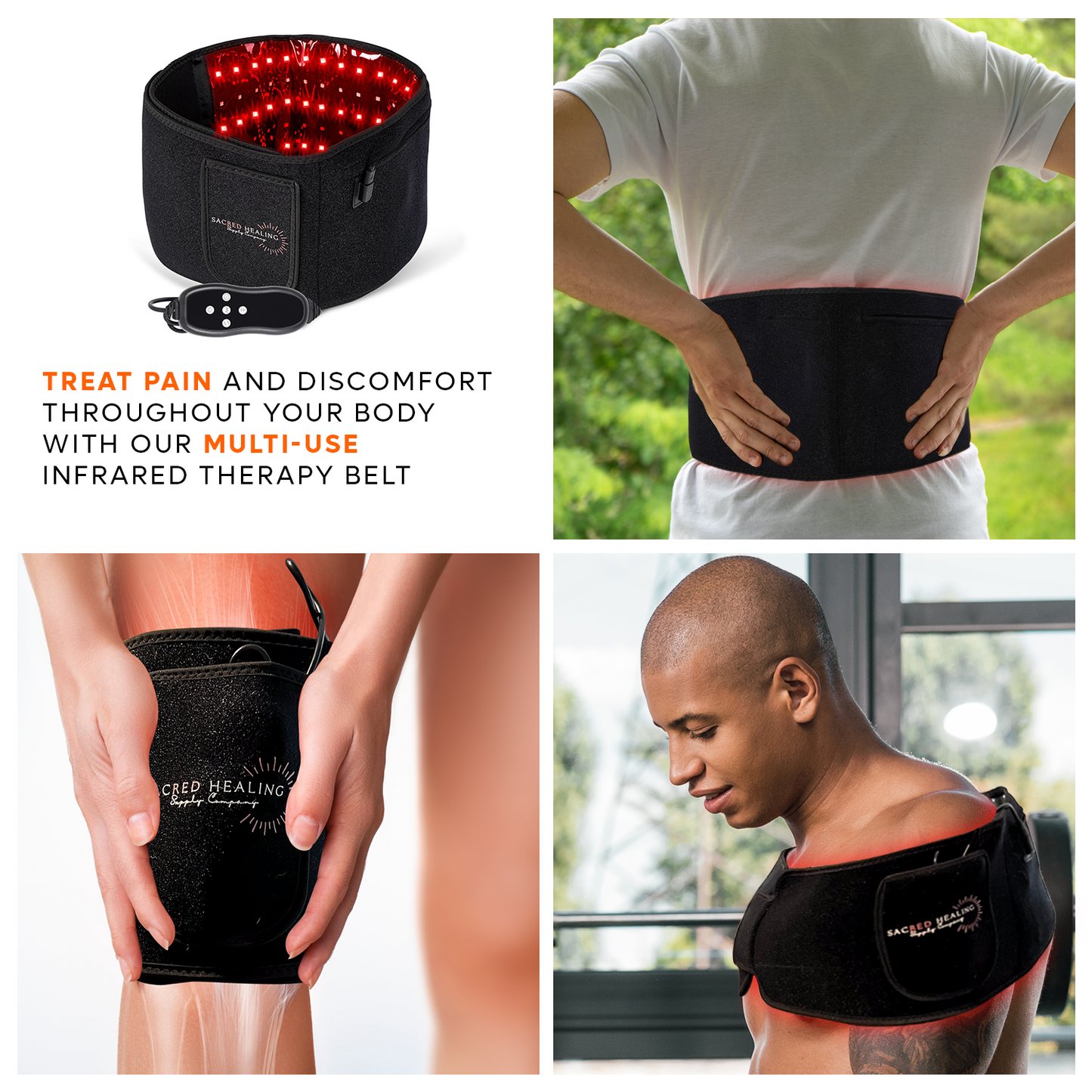 Sacred Healing Medical Grade Infrared + Red Light Therapy Belt