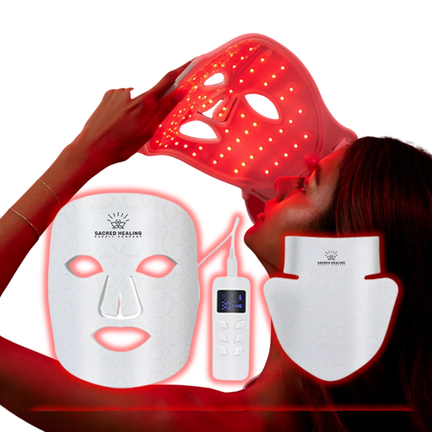Radiance Revive 2.0 – Medical Grade Advanced LED Light Face Mask with Neck and Chest adapter